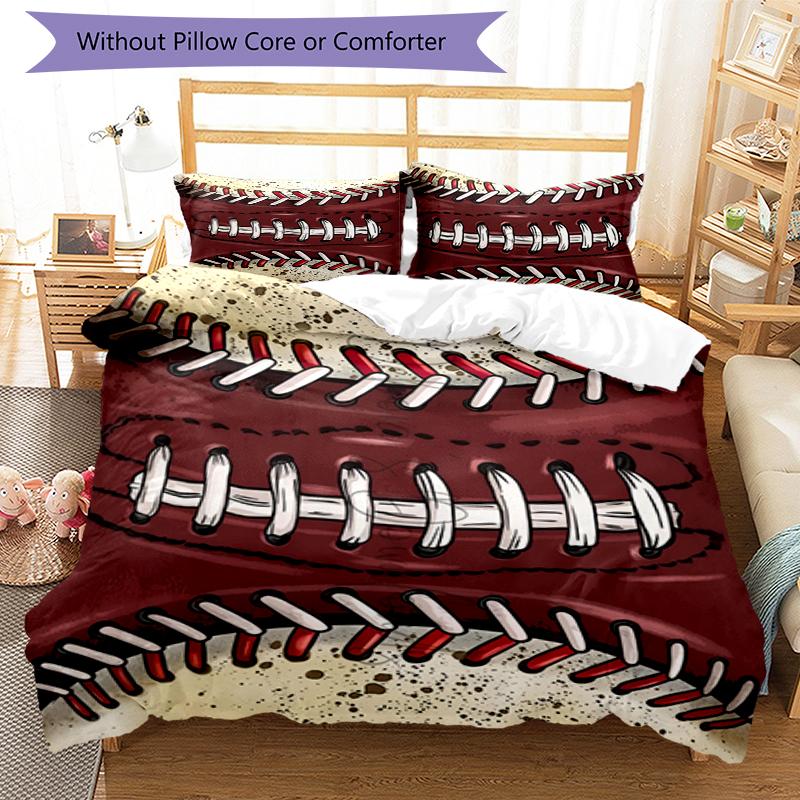 3pcs American Football Bedding Set Duvet Cover Closure Includes 1 Duvet Cover & 2 Pillowcases, Soft and Comfortable for All Seasons.
