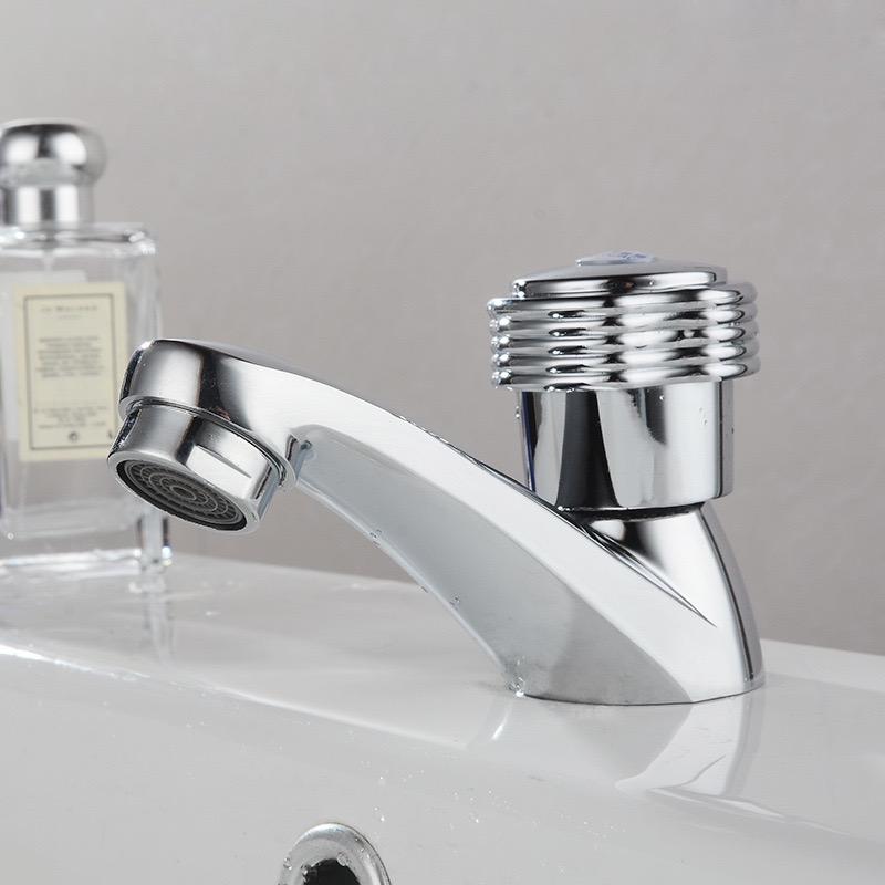 Bathroom Basin Faucet Zinc Alloy Single Cold Cabinet Hand Washing Basin Faucet Bathroom Accessories Bathroom Faucets серебряный