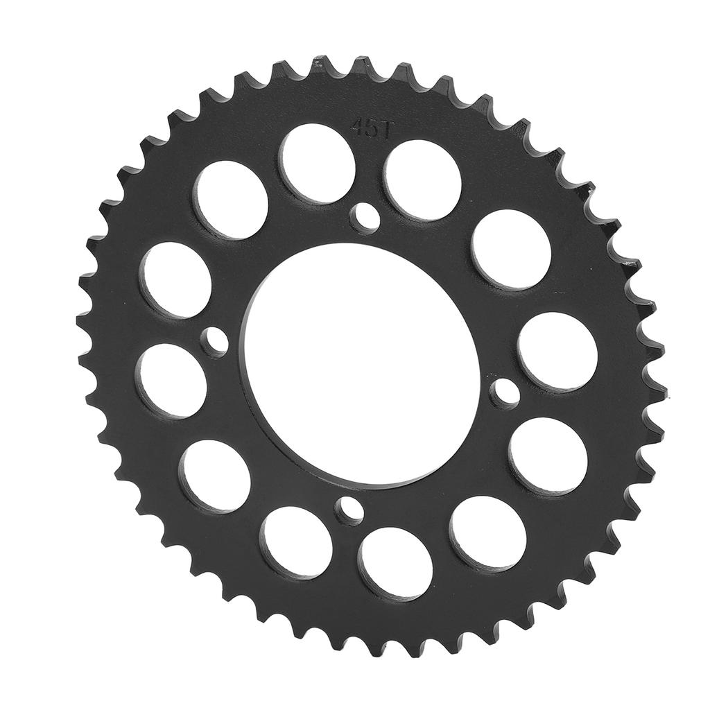 420 45T Motorcycle Rear Sprocket Steel Black 12 Round Holes Chain Sprocket Cog for Karts ATV