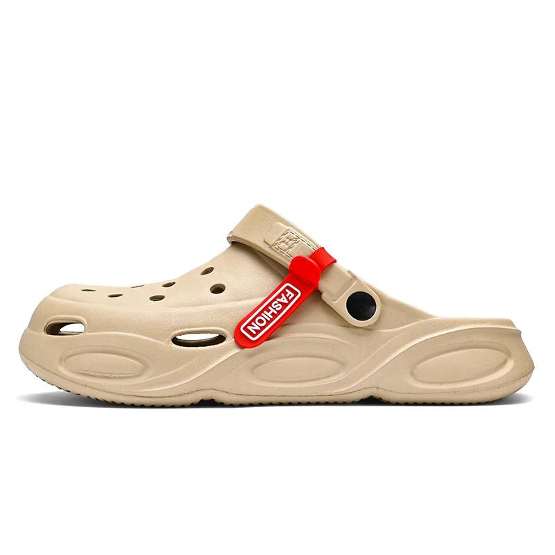 Summer Slippers Men Classic Hole Shoes Comfy Soft Sole Outdoor Indoor Men's  Garden Clogs Beach Shoes Slides