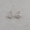 Boucles d'oreilles boule cubique, mini boucles d'oreilles simples argentées, or