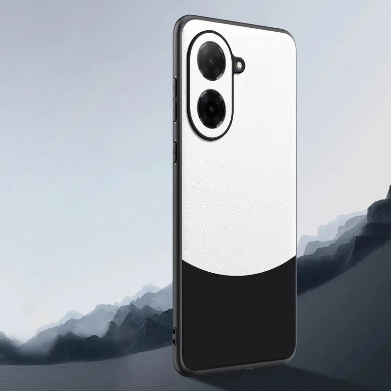 Luxusní silikonový kožený kryt na telefon s barevným provedením pro Redmi A5 4G A 5 pro POCO C71 Shell nárazuvzdorný ochranný kryt na telefon nárazník