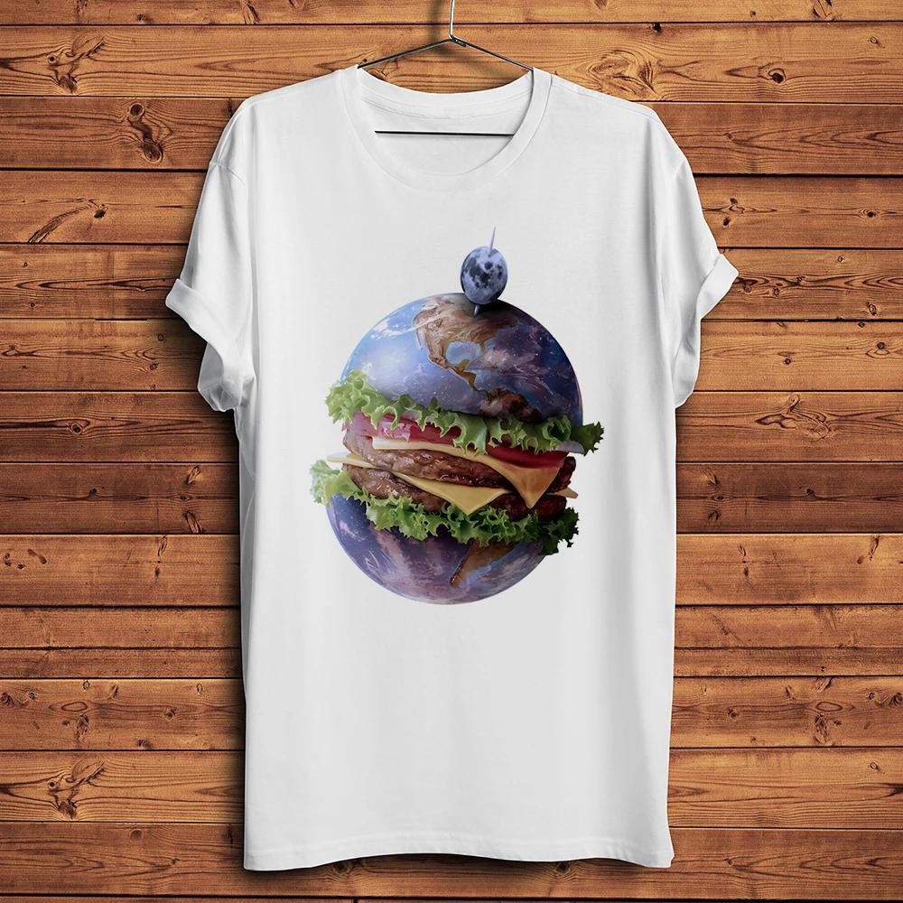 

Planet HamburgEarth Moon Burge Pizza Funny Geek TShirtUnisex Oneck Casual Short Sleeve TeeUnisex Streetwear T ShirtBreathable 4XL