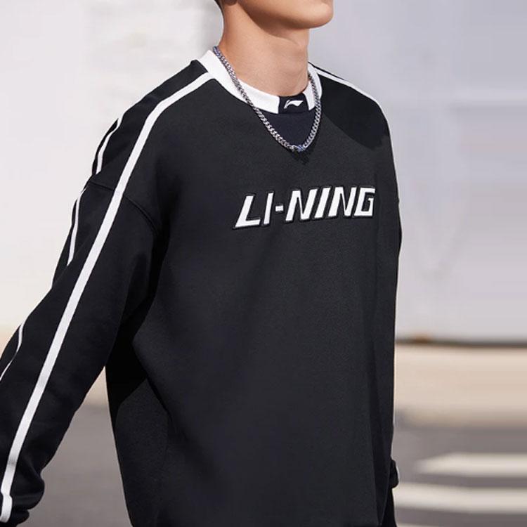 Li Ning Sports Life Collection Sweatshirt Winter Unisex Black AWDTC49-2
