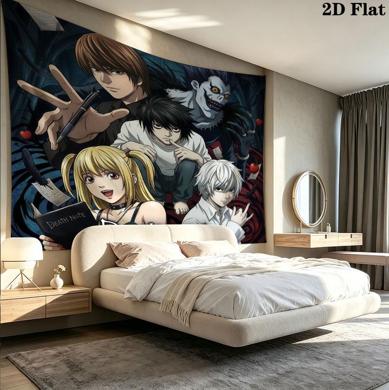 Tapeçaria de Parede Death Note Pendente Estético de Parede Manta de Tecido Impressa Tapeçarias Decorativas Para Quarto Sala de Estar Decoração de Casa