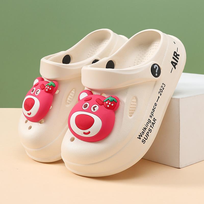Comfortable Chic And Kids Summer Footwear With Breathable Holes And Nonslip Sole Design