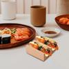 Cabilock Wooden Sushi Taco Holder, Sushi Roll Holder Sushi Display Rack U Shaped Sashimi Plate Japanese Sashimi Serving Geta Plate Sushi Serving Tray