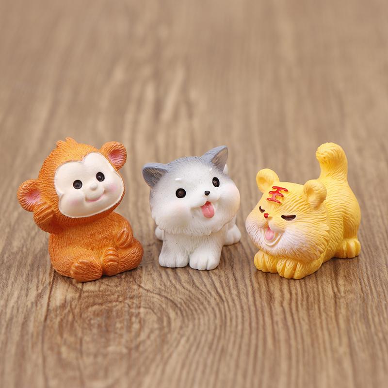 1ks miniaturní figurky pro panenky z 12 zvěrokruhu Řemeslná realistická zvířata pro mikrokrajinářské dekorace dekorace kutilské potřeby