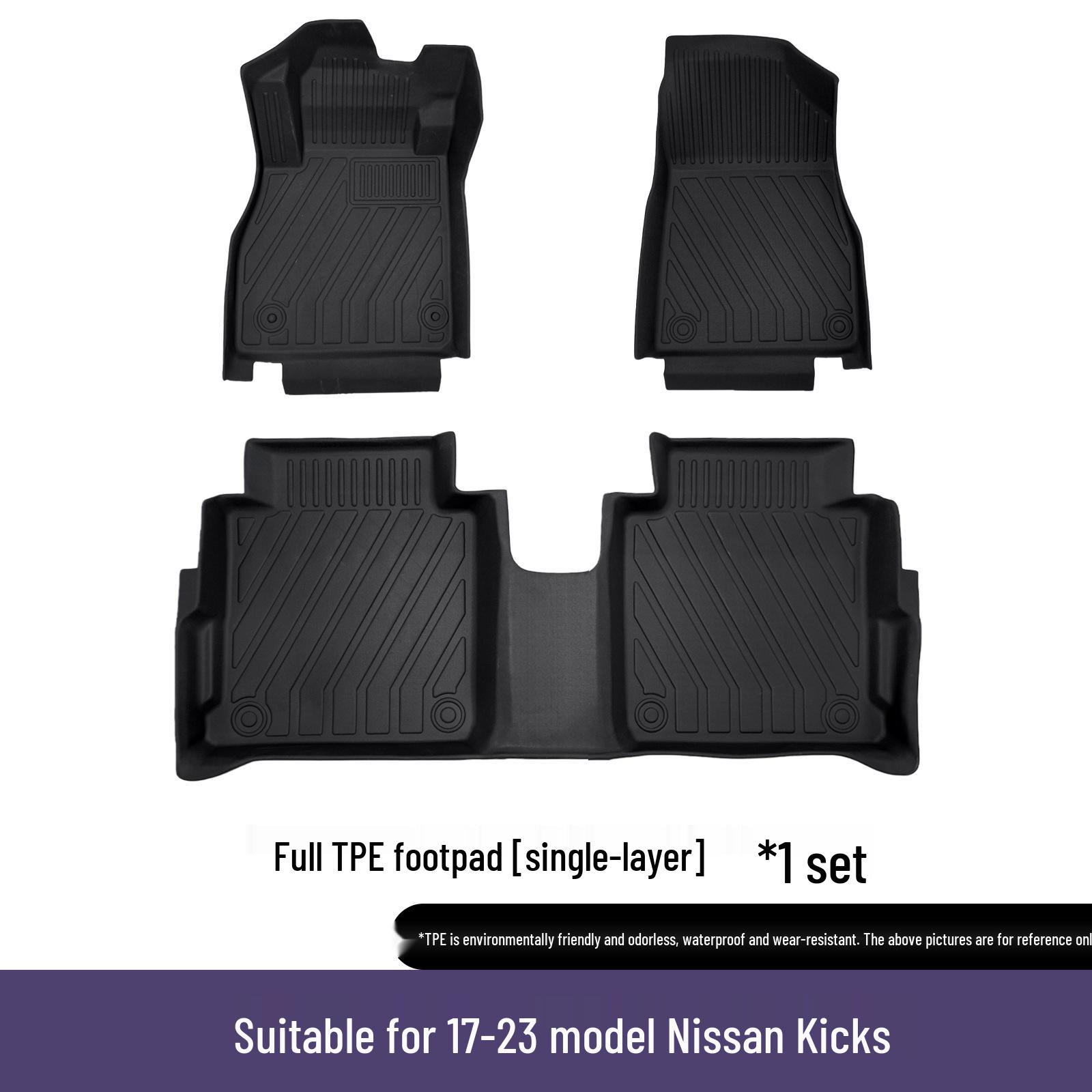 Eco-Friendly TPE 3D All-Weather Floor Mats for Nissan Kicks