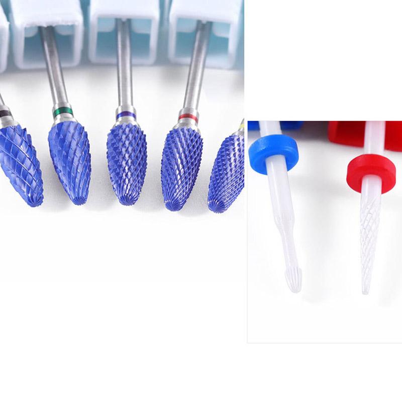 Electric Nail Drill Bit Milling Cutter Ceramic Tungsten Carbide Polishing Grinding Head For Manicure Cutters Nail Art Tools