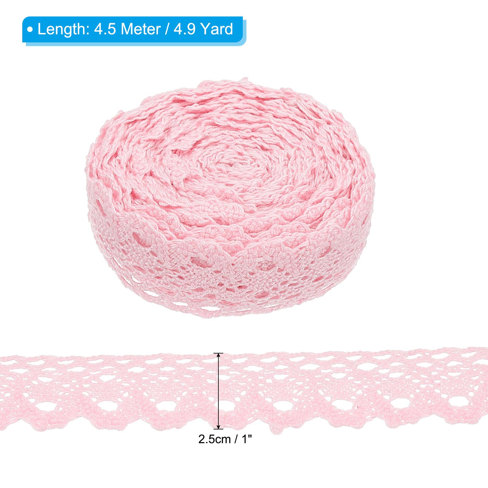 

4.5 Meters Lace Ribbon Wide Wedding Wrapping Sewing Crochet Ribbon for Gift Wrapping Christmas Wedding Decor DIY Crafts 4.5 Meter