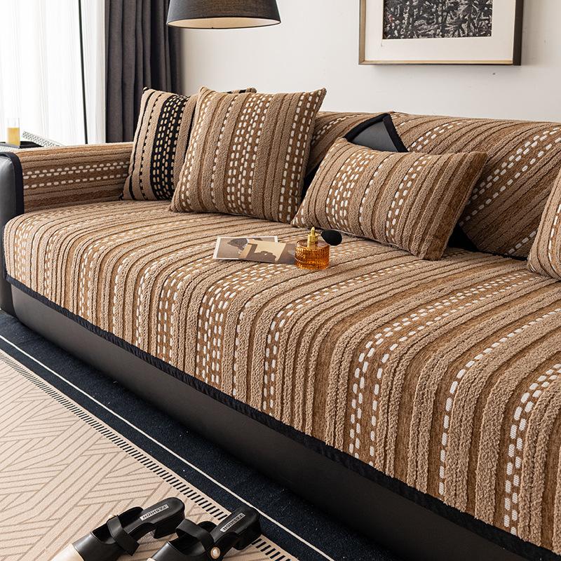 Stripe Jacquard Sofa Cushion Anti-Slip Sofa Cover For Living Room Couch Seat Cover Universal Couch Slipcover Furniture Cushion