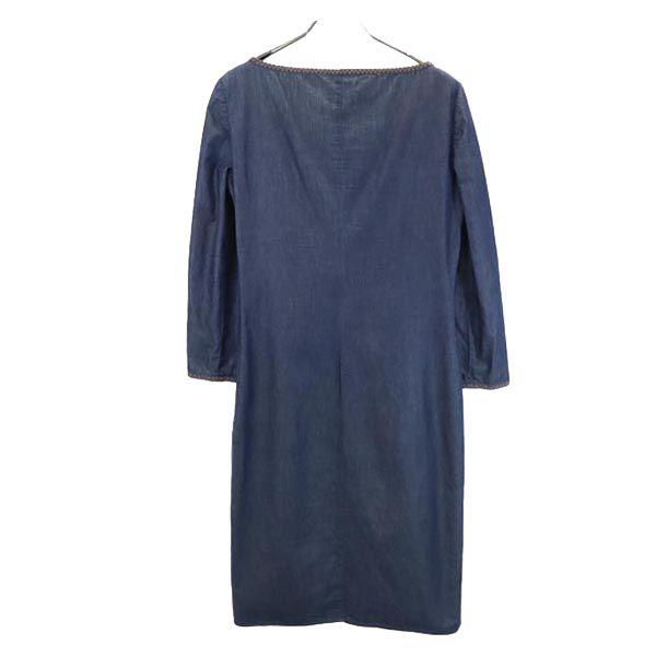 MIUMIU made in Italy Long sleeve one piece 40 Navy system Women Used