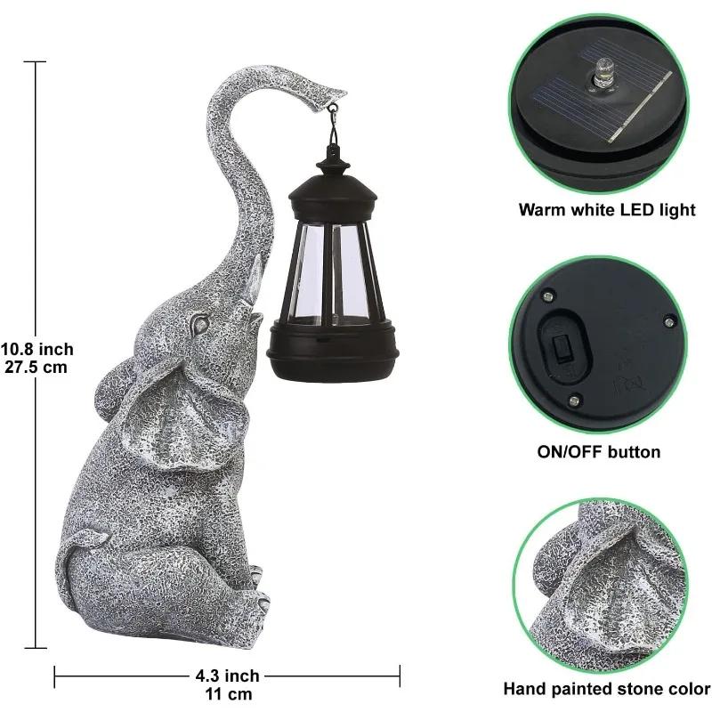 1PCS Elephant Statue Garden Decoration, Ideal Birthday Gift, Exquisite Outdoor and Home Decoration