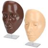 2 Set Makeup Practice Face 5D Silicone Full Face Makeup Mannequin Face with Stand for Emerging Makeup Artist