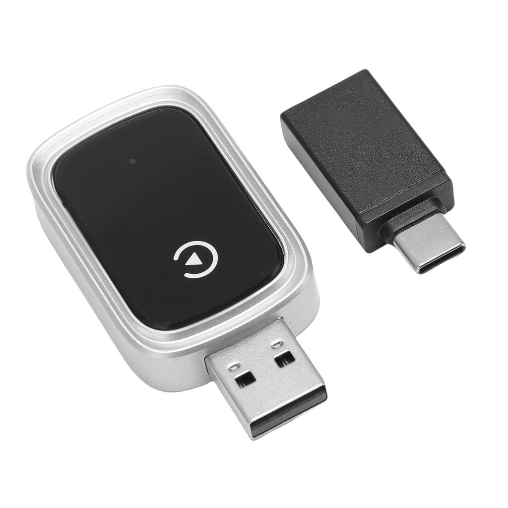 Wireless Adapter for Carplay 5.8GHz WiFi Bluetooth 5.0 USB Type C Car Wired to Wireless Adapter for IOS Phone