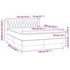 3126491 vidaXL Lit à sommier tapissier avec matelas Bleu 140x200 cm Tissu