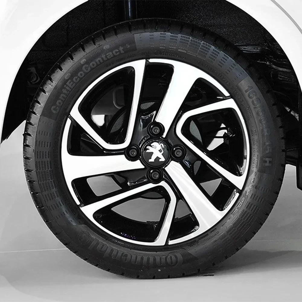 Car Sticker 2025 Hot 4Pcs 56/60mm Car Wheel Hub Center Cap Badge Decoration Cover For Peugeot 407 508 2008 5008 307 308 3008 206
