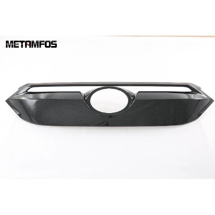 Car Accessories For Toyota Corolla Cross Hybrid -2024 2025 Carbon Fiber Front Engine Bumper Grille Racing Grill Molding Trim