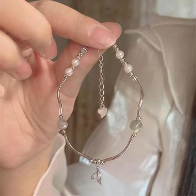 Bracelets de Perles en Zircon Style Ins Pour Femmes Filles Doux Étincelant Exquis Chaîne de Poignet Bracelet Bijoux de Fête Cadeaux