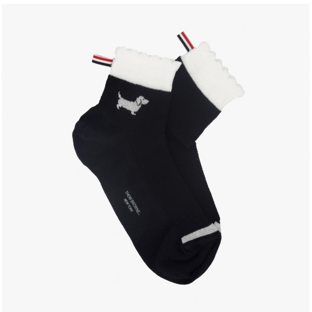 Thom Browne Hector Intarsia Stripe Tab Crew Socks Fas240a Y3011