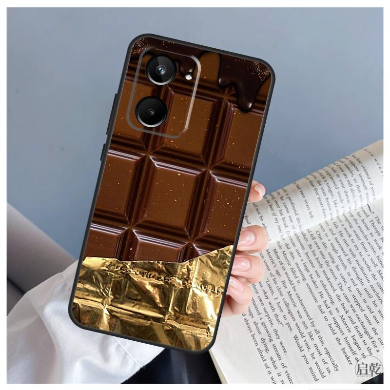 

Chocolate Bar Case For Realme C51 C55 C53 C35 C33 C30 C67 C21Y C25s C15 9 10 11 12 Pro Plus GT Neo 5 Cover Realme C21Y C25Y