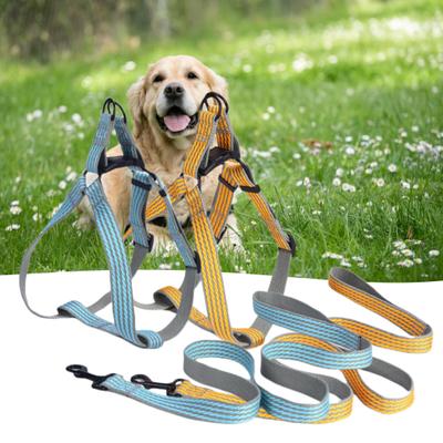 Yousheng Welpen Geschirr Verstellbare Schnallen Verhindert Ausbrechen Zugwerkzeug Hundegeschirr Leine Seil Set Haustierbedarf