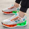 Men's shock-absorbing light casual sneakers spring summer soft-sole breathable outdoor racing running shoes student speed sports