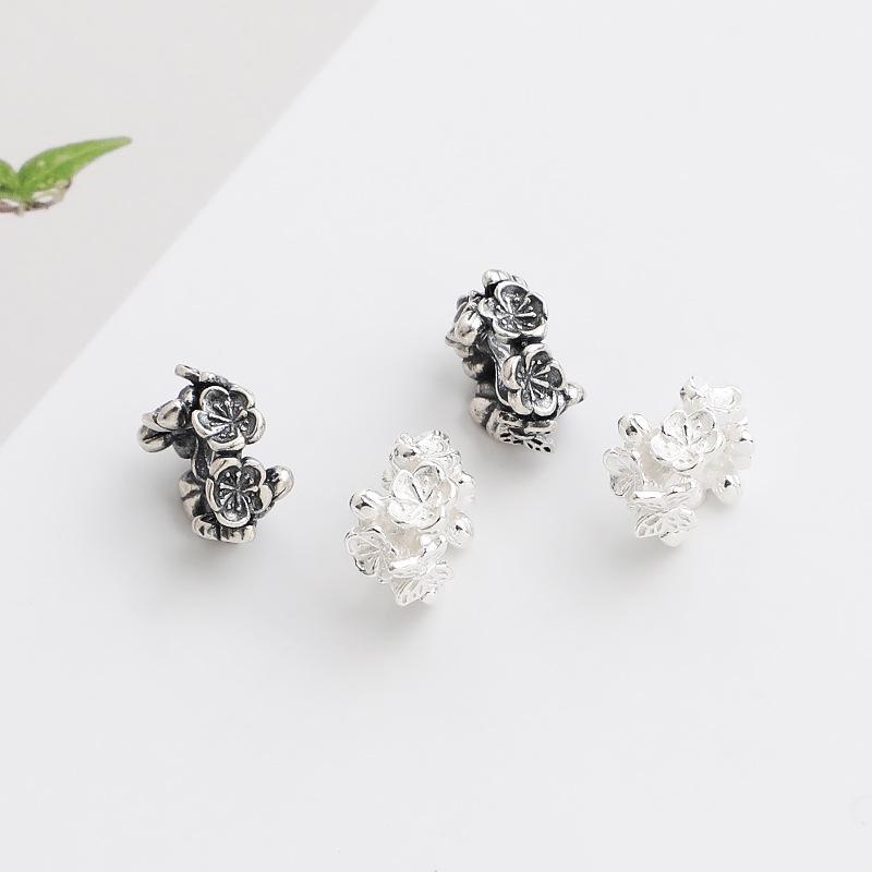 S925 Sterling Silver Butterfly & Flower Spacer Beads for DIY Bracelets, Necklaces, and Accessories.