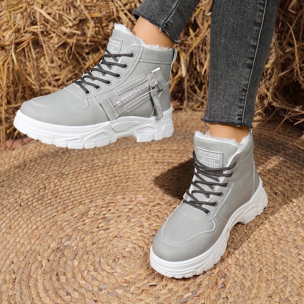 Fashion Retro Winter Snow Boots for Women Casual High-top Shoes Warm Women Sneakers Platform Ankle Boots Zapatillas De Mujer New Boots