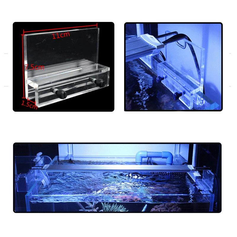 Clear Acrylic Fish Tank Led Light Holder Aquarium Lamp Hanging Fixtures Support Stands Box Aquatic Fish Tank Lighting Tools