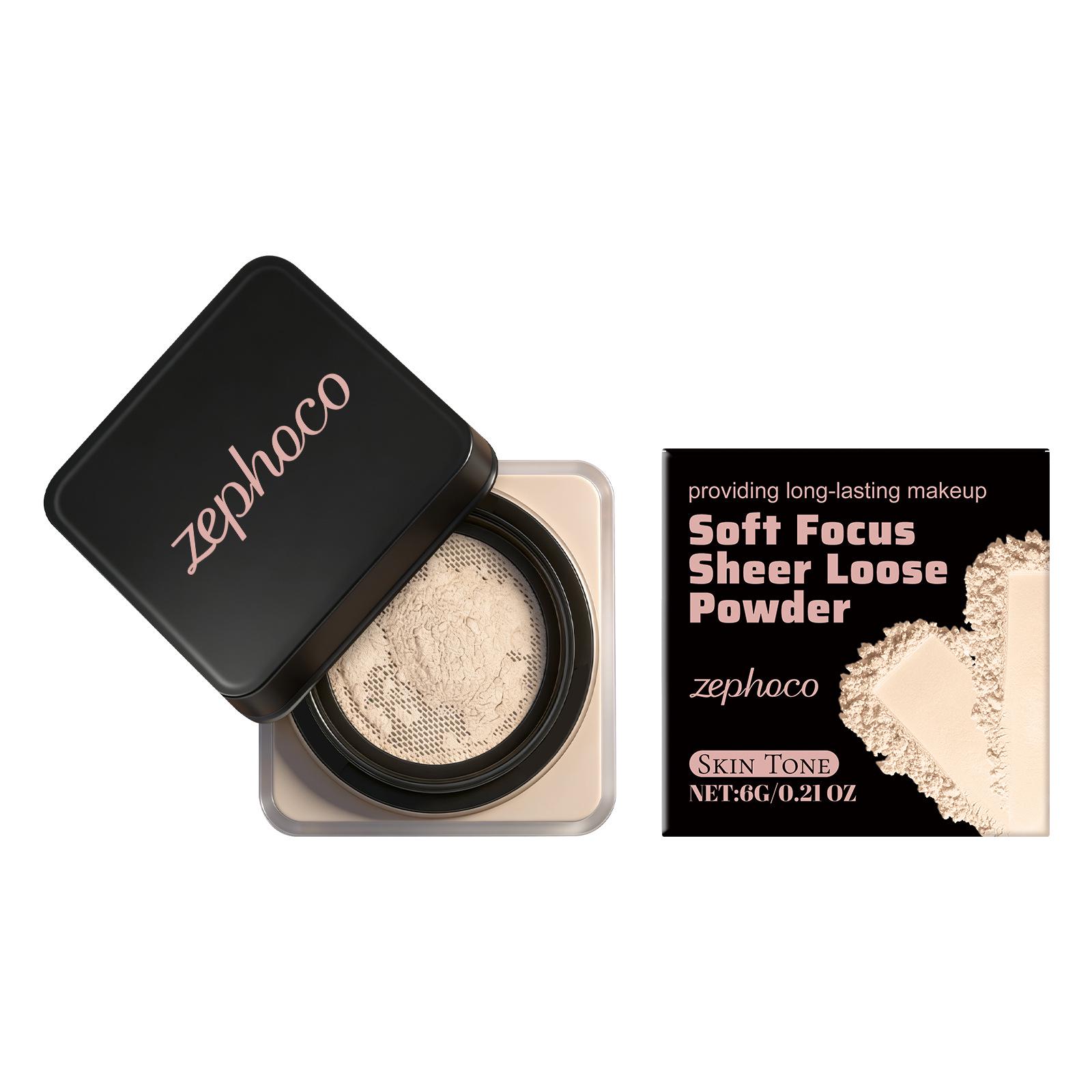 

Zephoco Translucent Loose Powder: Natural, Lightweight, Breathable, Non-Greasy Setting Powder for Soft Focus and Skin Tone Enhancement.