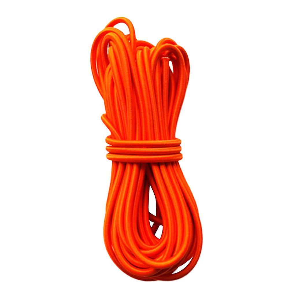 6mm Elastisches Bungee-Seil Stoßdämpferseil Spanngurt Dachgepäckträger UV-stabil Orange 5m