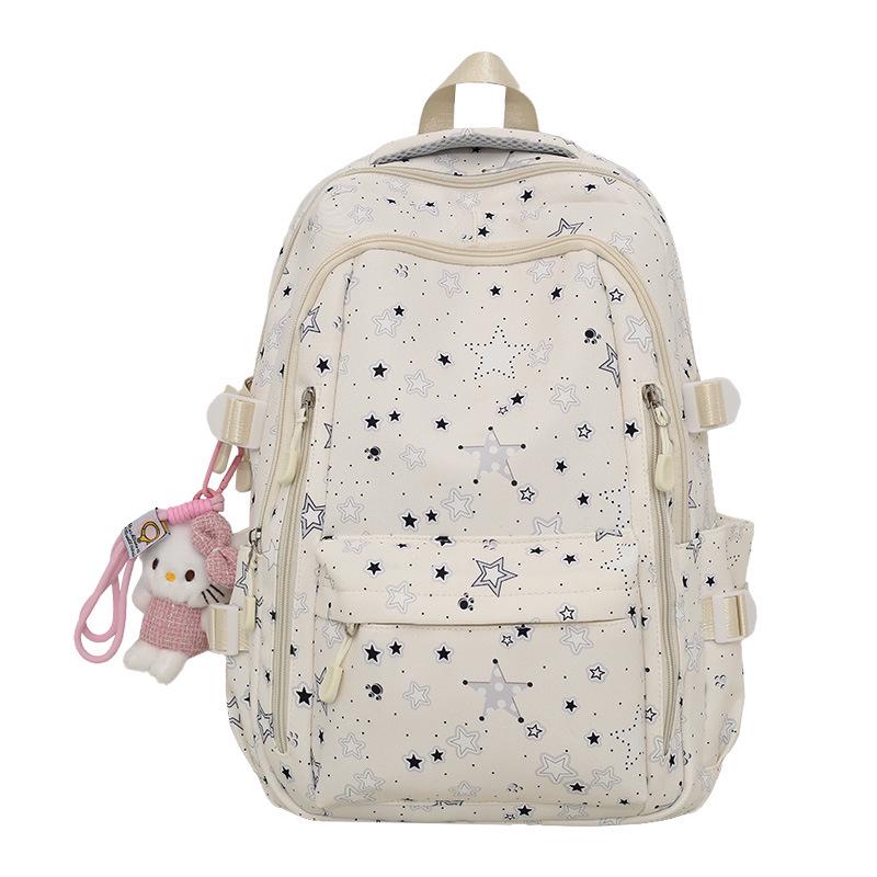 Japanese & Korean Style Backpack for Middle School Girls – Trendy Star Design, Ideal for School & Outings