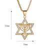 Sparkly Star of David Pendant Necklace Lconic Cultural Heritage Jewelry Accessories