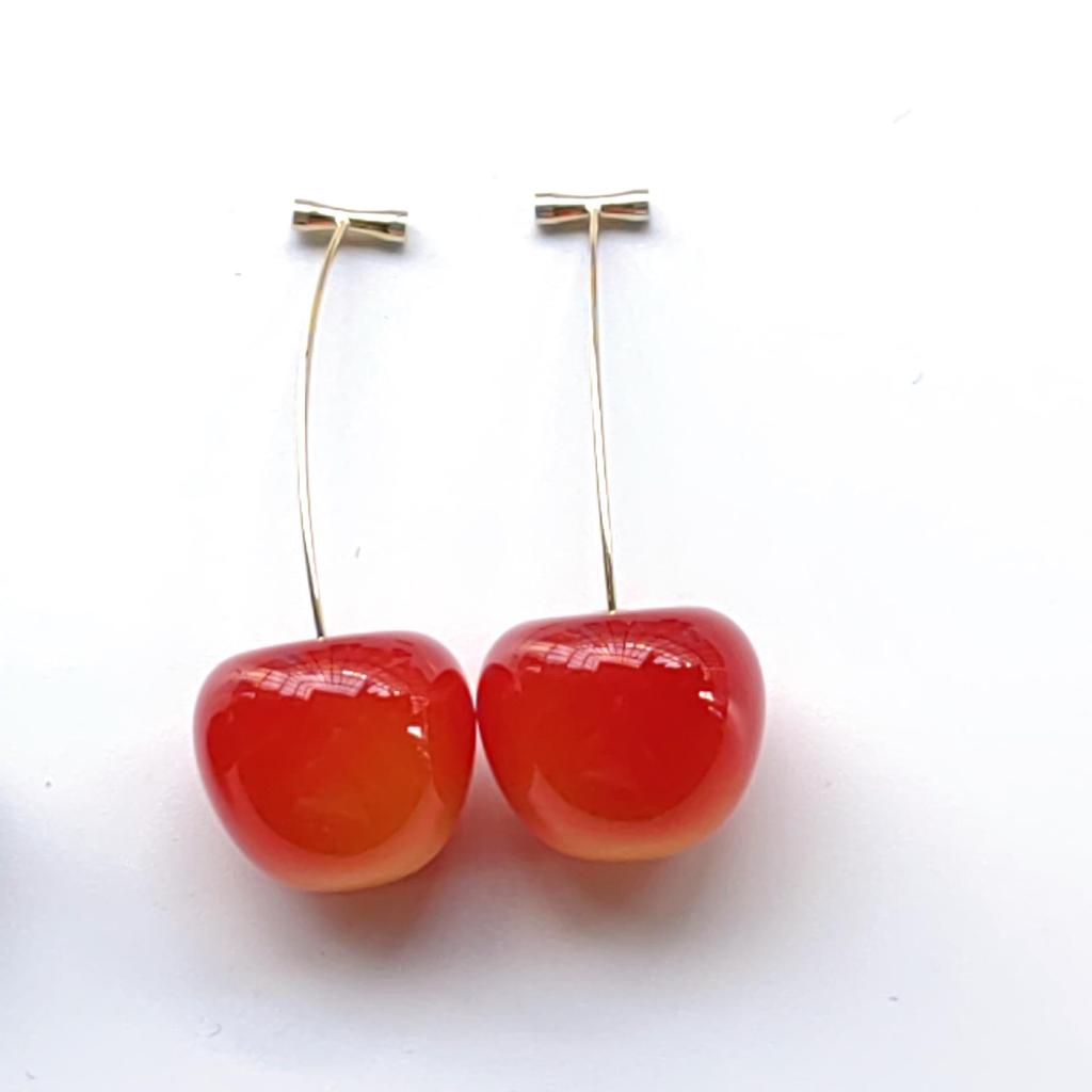 Cherry Fruit Earrings - 2024 Trendy Fresh Studs