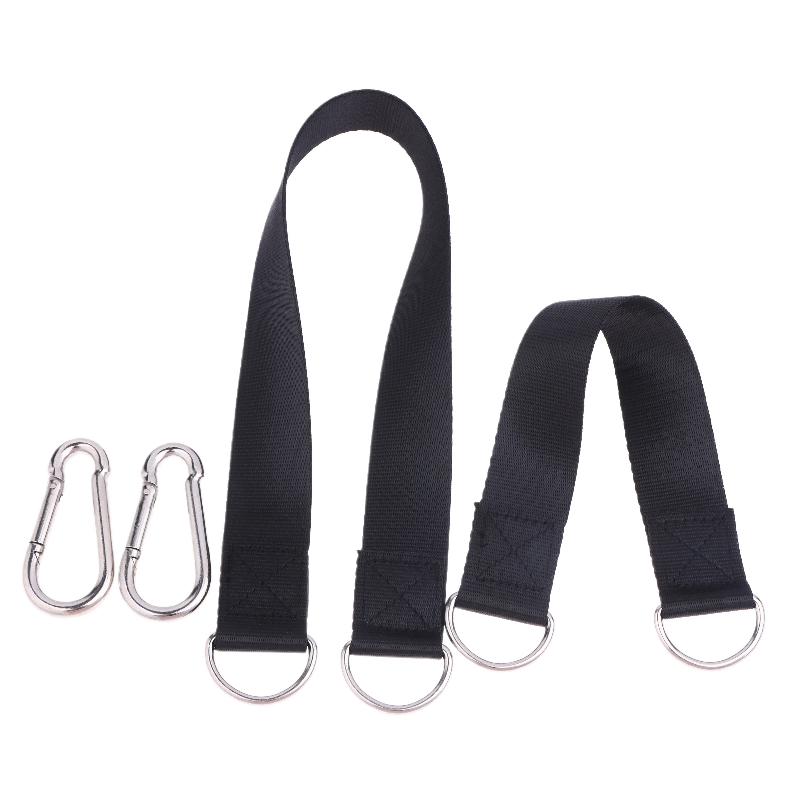 2Pcs Outdoor Durable Hanging Belt Hammock Swing Hanging Belt And Steel Alloy Hooks Camping Hiking Tools Hammock Accessories