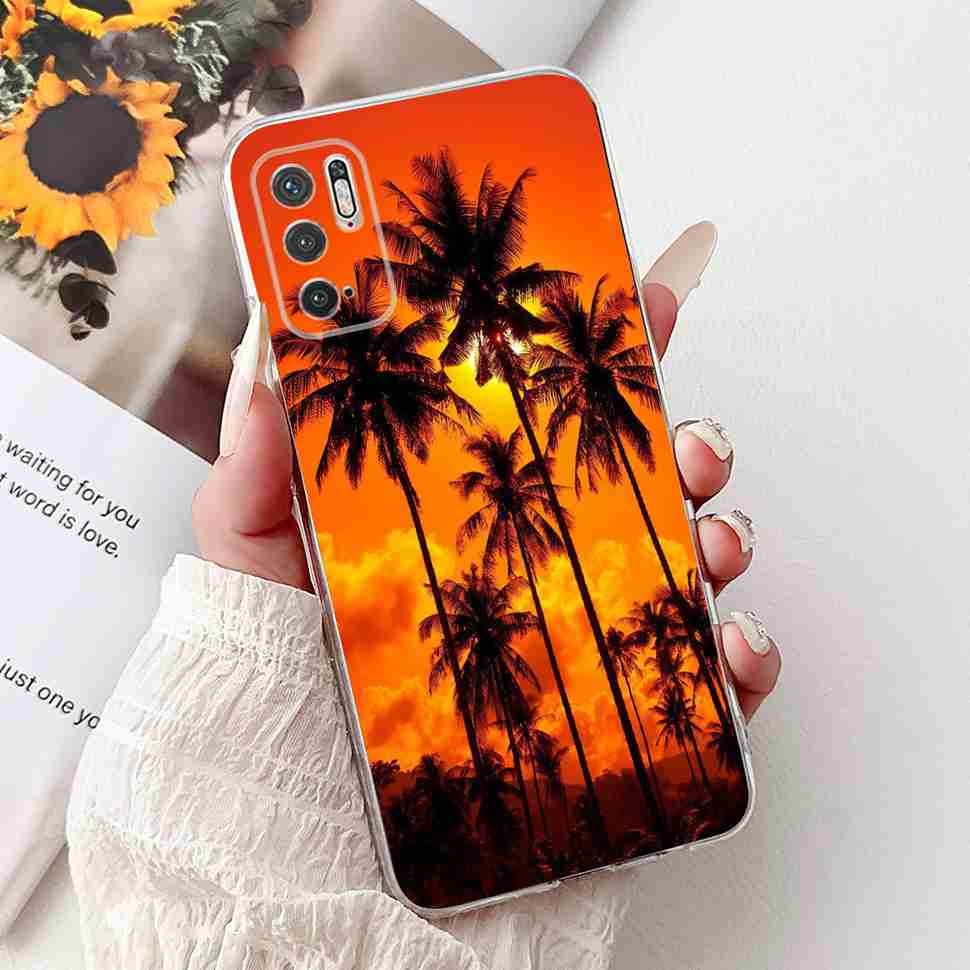 For Redmi Note 10 5G Case Fashion Rose Bow Soft Silicone TPU Back Cover For Xiaomi POCO M3 Pro 5G 6.5" Shockproof Phone Cases