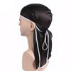Breathable Unisex Satin Bandana Hat Silky Durag Do Doo Du Rag Long Tail Headwrap