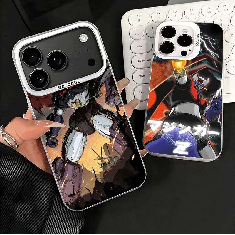 Custodia Antiurto per Telefono M-Mazinger Z Anime per iPhone 17 Air 16 16E 15 Pro Max 14 Plus 13 Mini 12 Cover Posteriore Anti-Caduta Fundas