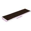 Self Adhesive Stair Treads 15 pcs 76 x 20 cm Brown Rectangular