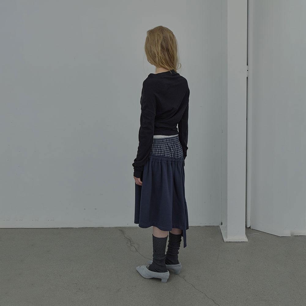 Lcdc Tm Checkmix Jersey Skirt (Navy)