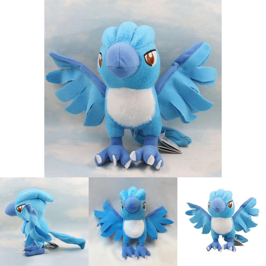 Rozkošný 7" Articuno Pokemon Roztomilá měkká plyšová prstová plyšová hračka pro potěšení dětí