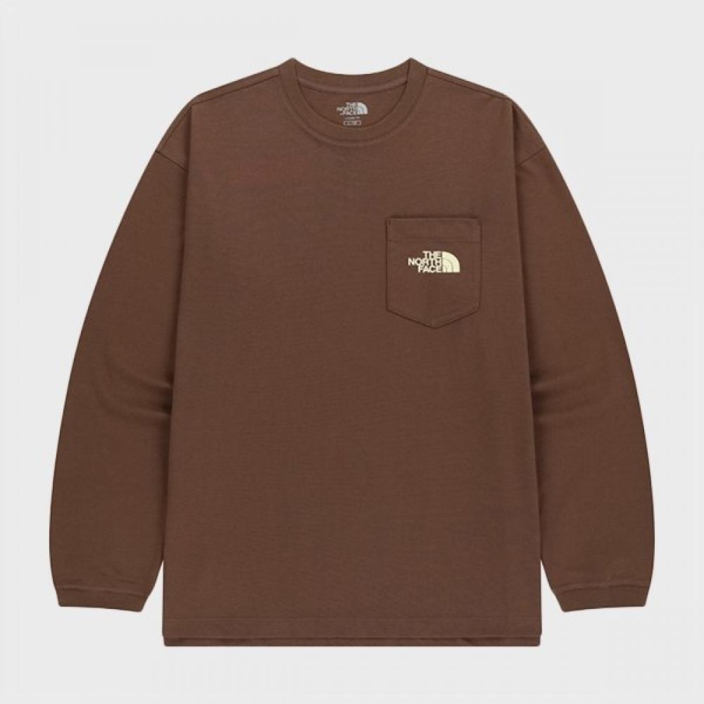 The North Face Men S White Label Pocket Long Sleeve Round Tee Lbr