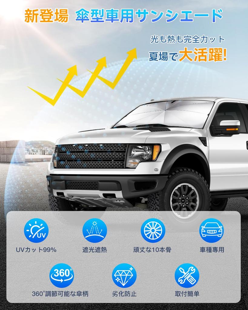 Car Sunshade, 2025 Innovation, Multi-Layer Light Blocking, Umbrella Type, Foldable, Reinforced 10 Ribs, Sunshade,