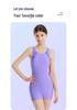 Girls' One-Piece Children's Swimsuit with Removable Chest Pads - Small, Medium, Large Sizes Available