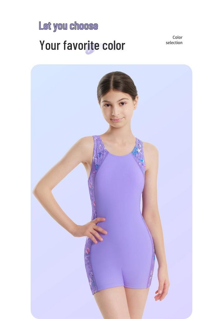 Girls' One-Piece Children's Swimsuit with Removable Chest Pads - Small, Medium, Large Sizes Available