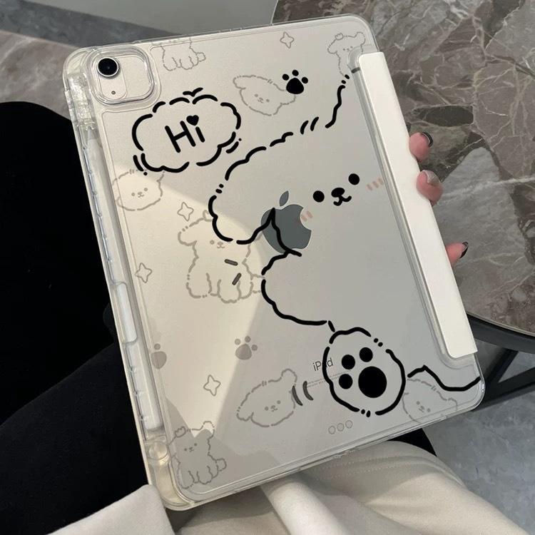 Line Dog iPad 2022 Apple Tablet Protective Case 11inch Tablet 70% off Style air4/air5 Acrylic