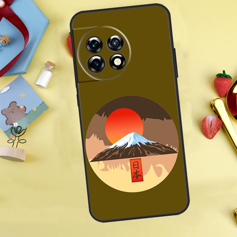 

Japanese art Mount Fuji Case For OnePlus 13R 12R 13T 15 13 12 11 10 9 10R 10T 8T Nord 5 CE 4 2 3 Lite N20 N30 Cover OnePlus Nord N20