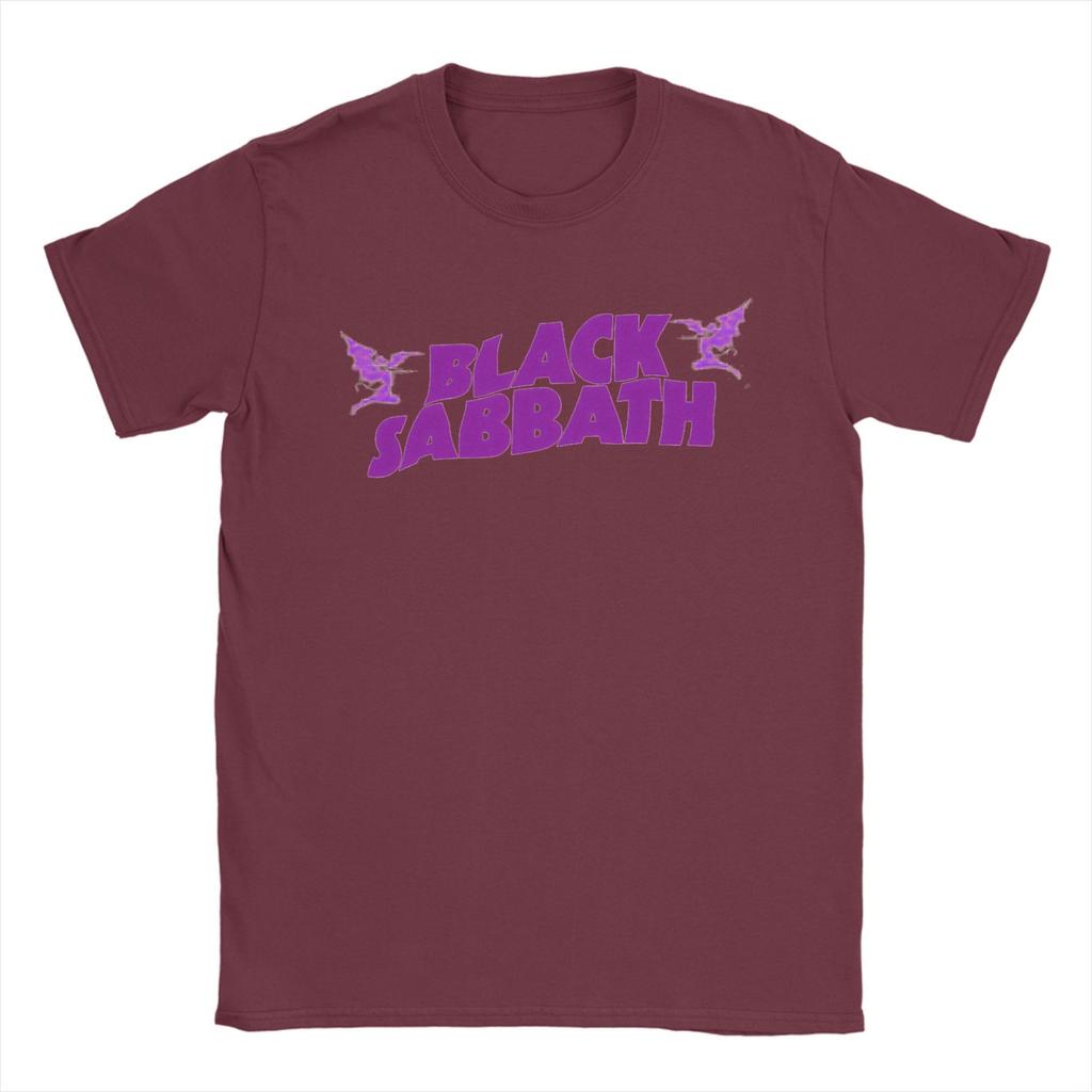 Black Sabbath Purple Logo T Shirt Hip Hop T-Shirts Short Sleeve Awesome Tshirt Summer Cotton Comfortable Oversized Tees